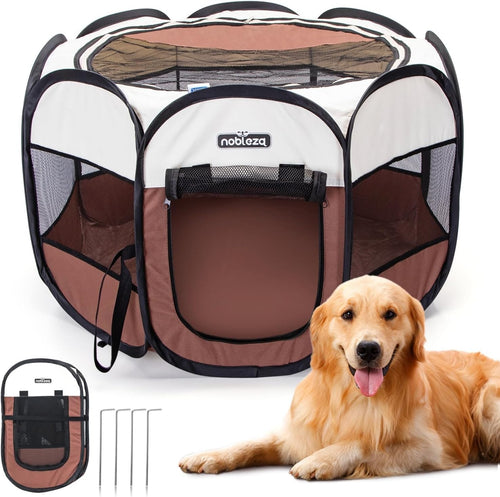 Foldable Portable Pop-Up Pet Playpen Outdoor Indoor Dog Cat Cage 109x109x58cm