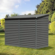 Galvanized Metal Garden Shed 1.44x2.7x2m Outdoor Bike & Tool Storage