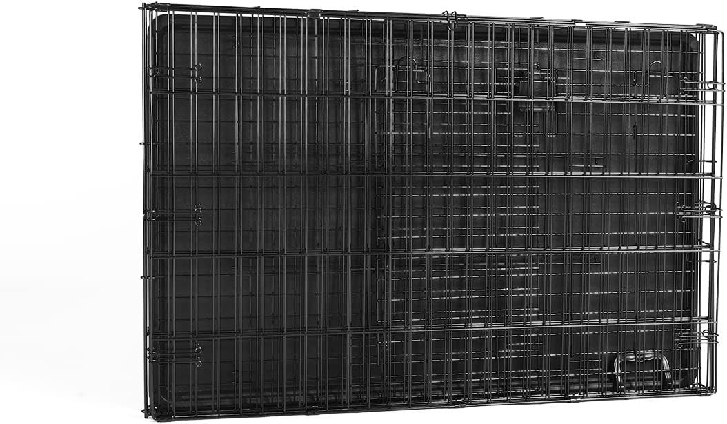 Extra Large Foldable Metal Dog Crate with Tray – Durable Single Door Cage