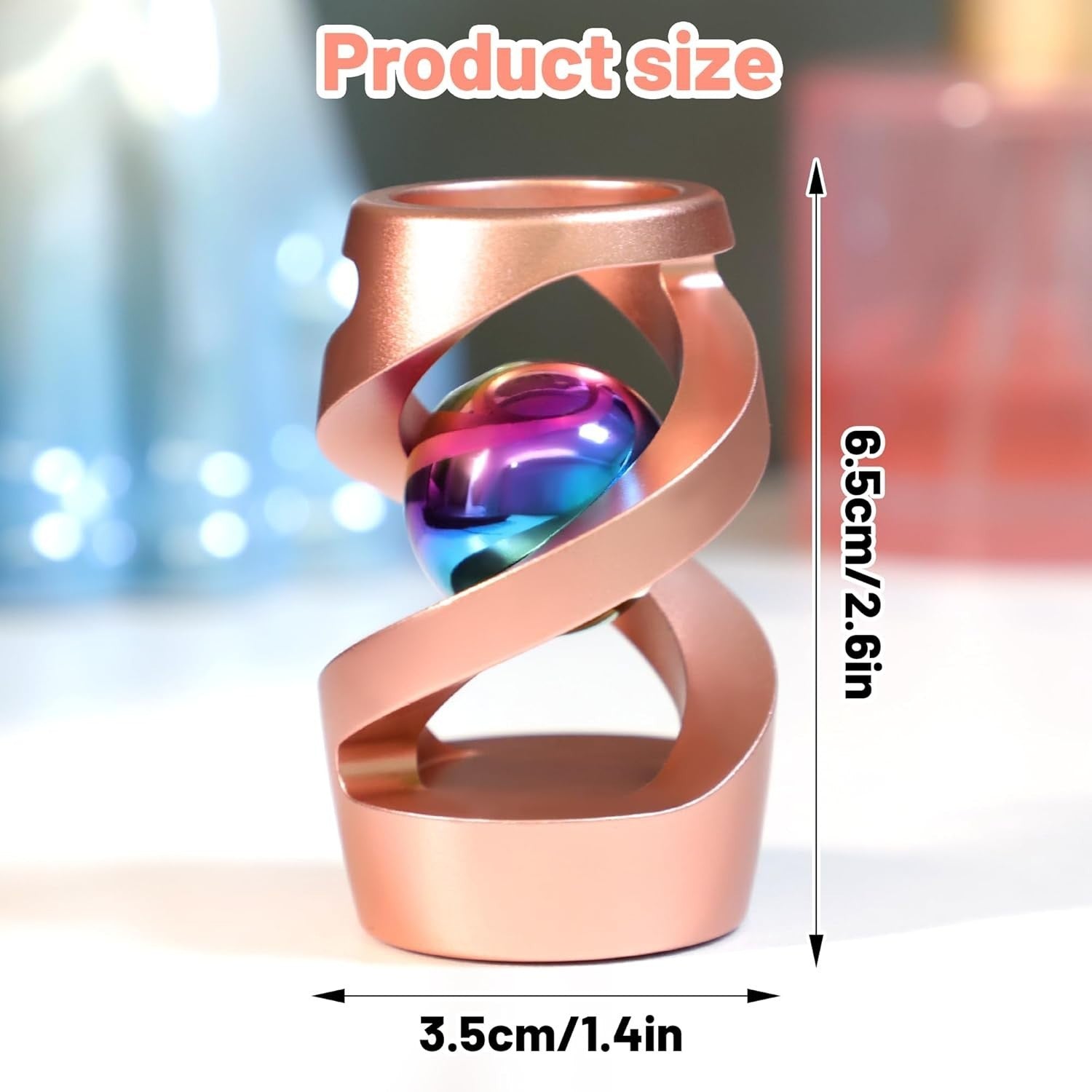 Kinetic Spinning Desk Toy Metal Stress Relief ADHD Focus Office Fidget