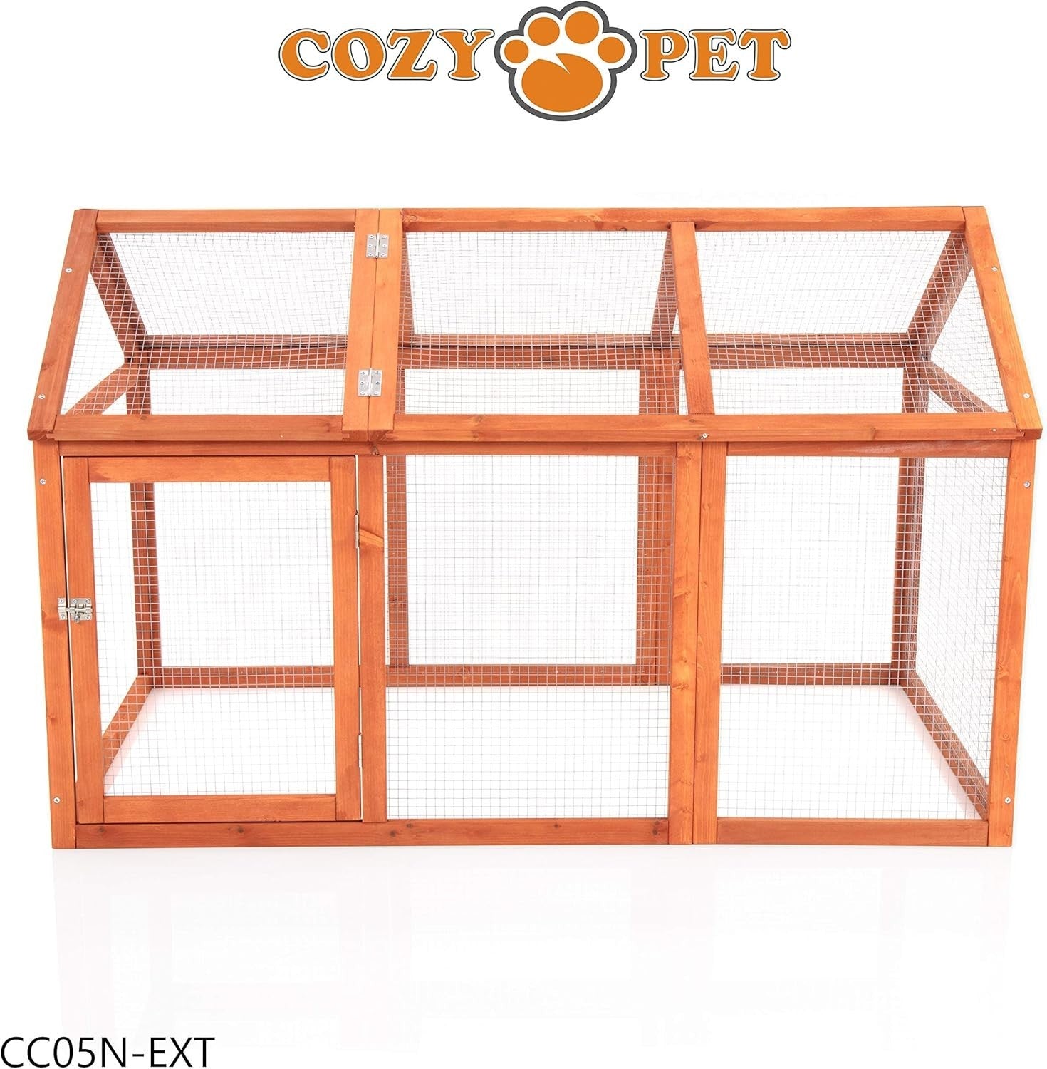Chicken Coop Run Extension Wooden Outdoor Enclosure Secure Add-On 140cm