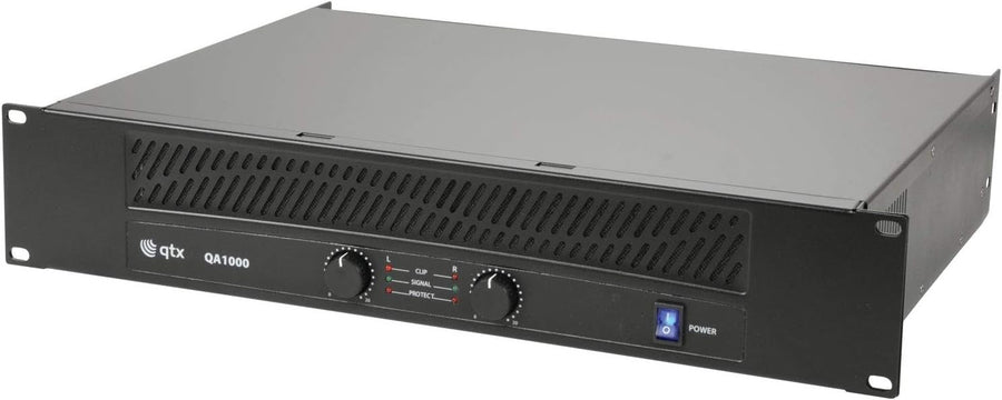 QA1000 1000W Stereo Power Amplifier 2U Rack Mount Balanced Inputs