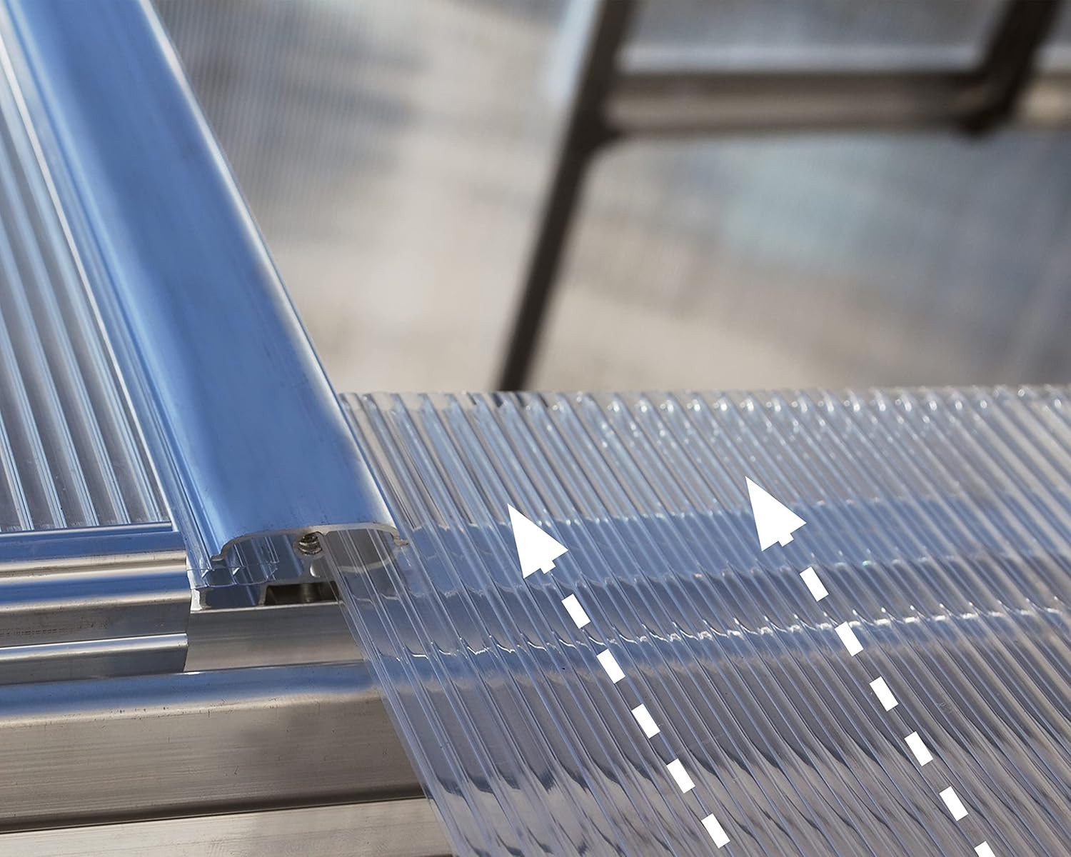 Luxury 6x10 Aluminium Greenhouse with Polycarbonate Panels UV-Proof Roof