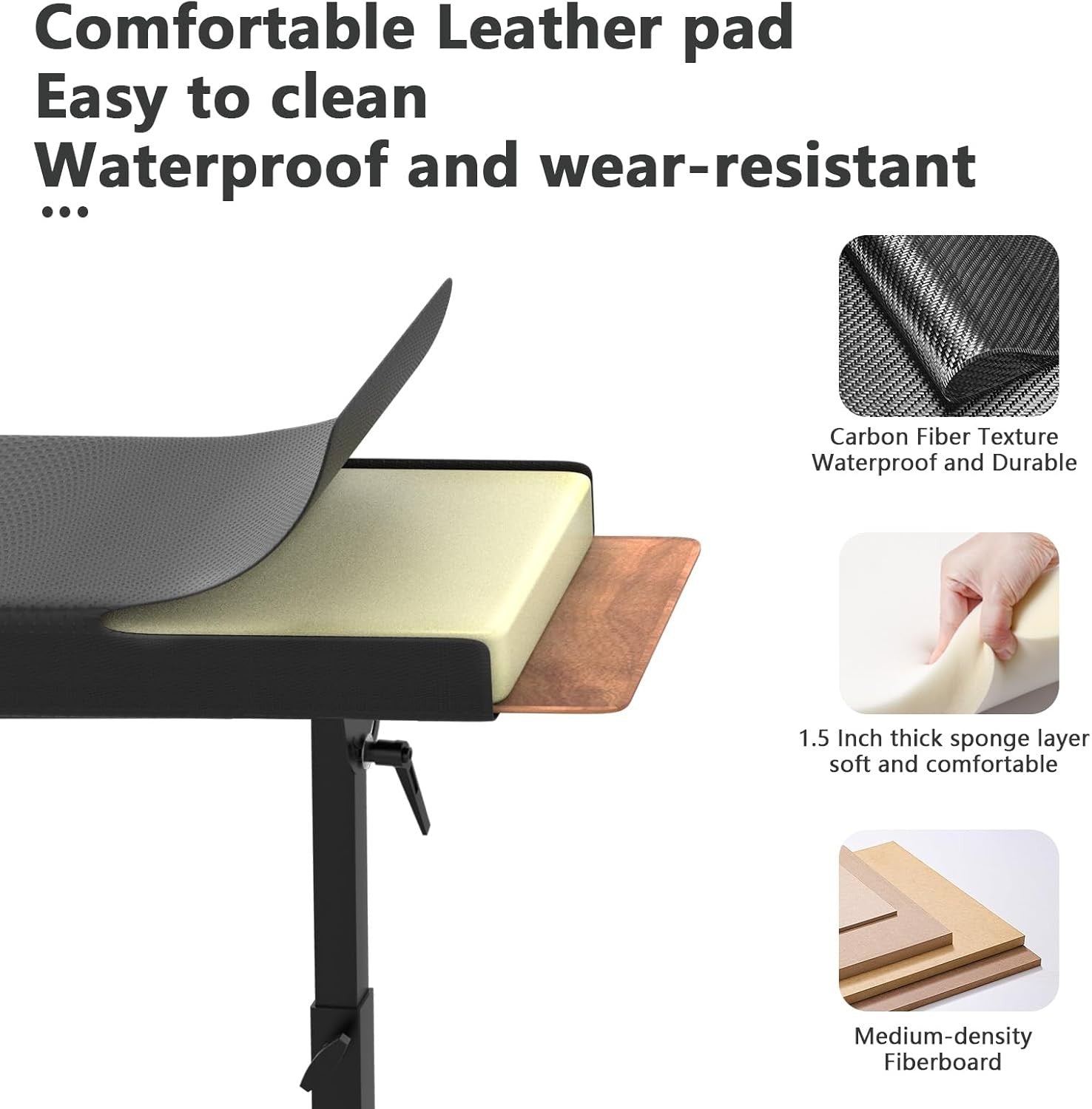 XL Tattoo Armrest Stand Adjustable Height Padded Arm Leg Rest Studio