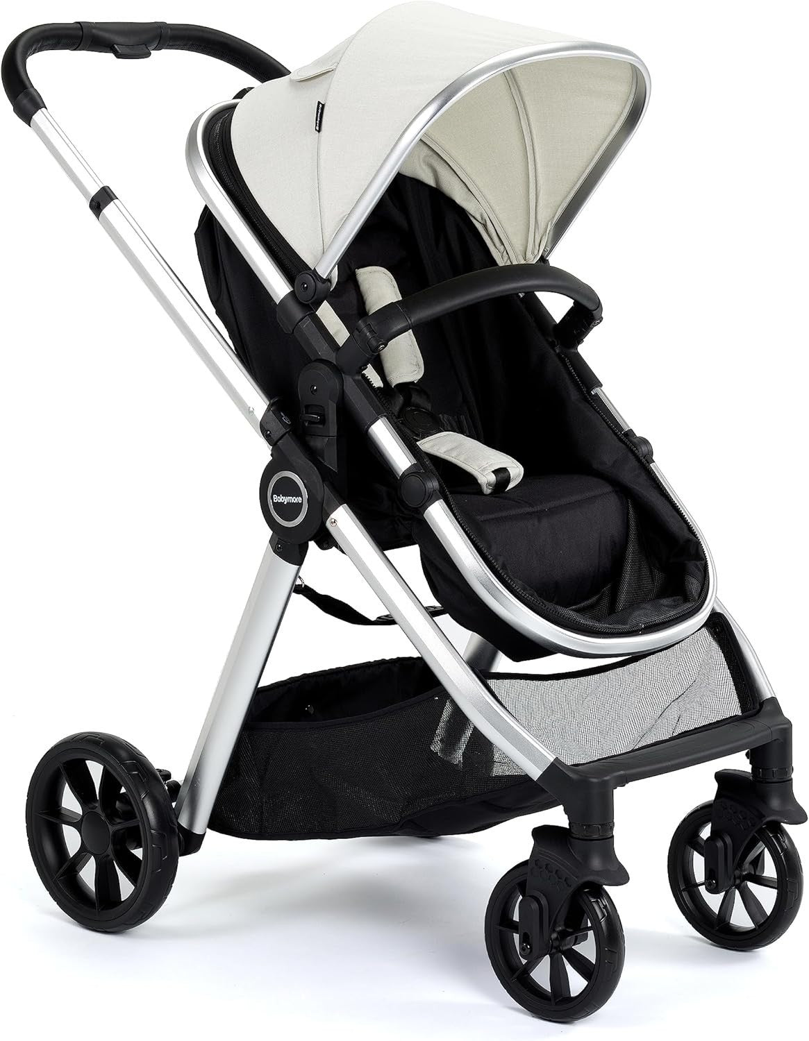 Silver 3in1 Baby Pram Travel System Pushchair i-Size Car Seat