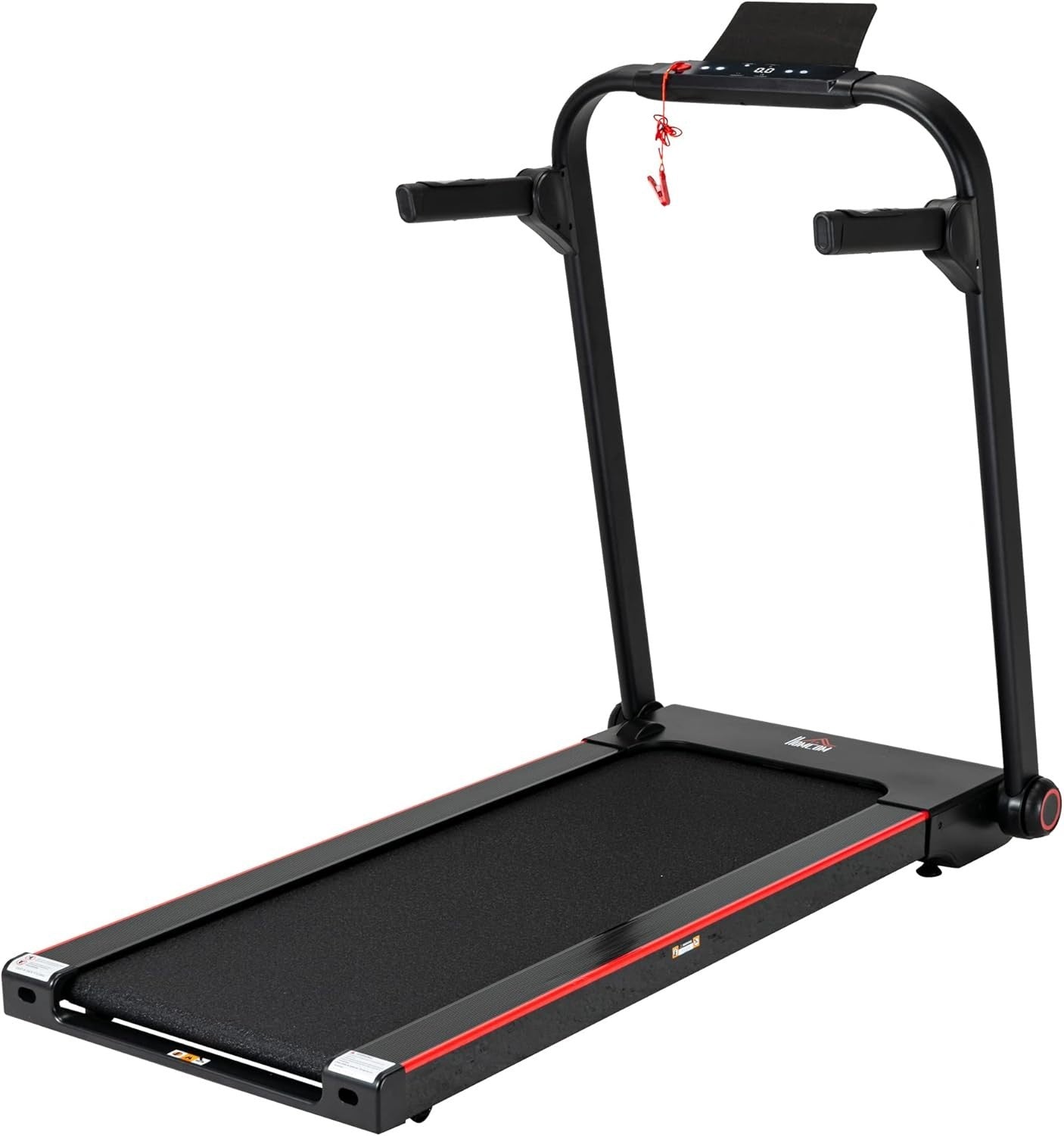 Folding Treadmill 14km/h LED Display Safety Key Wide Mat Home Fitness