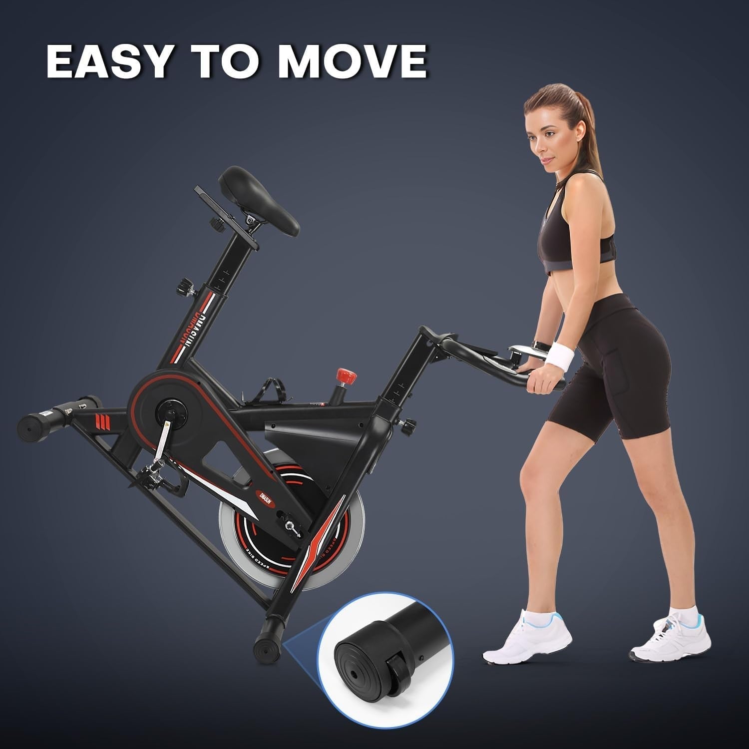Magnetic Indoor Exercise Bike w/ LCD Monitor, Heavy-Duty Frame & 160kg Capacity