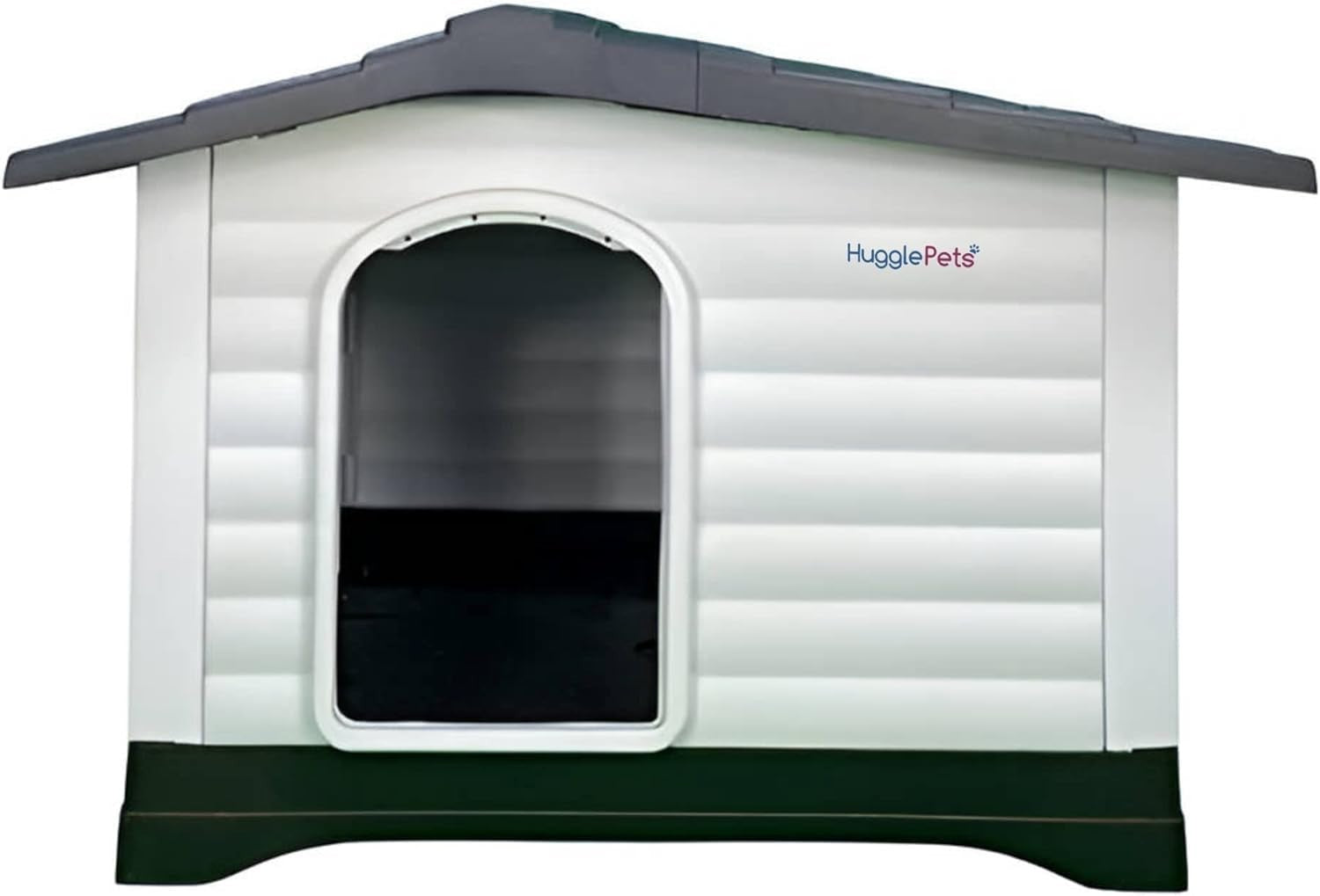 Outdoor Plastic Dog Kennel with Ramp Door, Weatherproof & Easy Clean 111x84x80cm