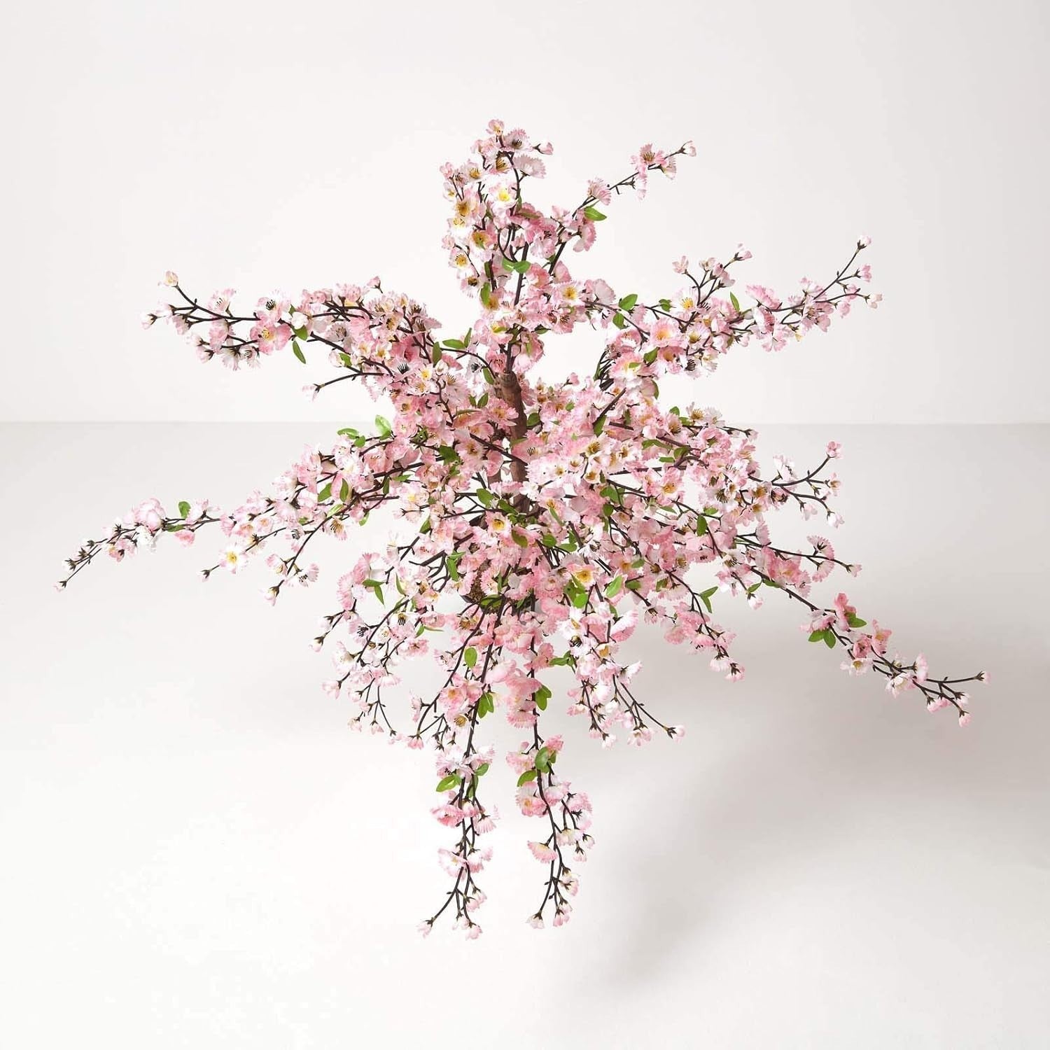 150cm Light Pink Blossom Tree Artificial Plant with Real Wood Trunk Decoration