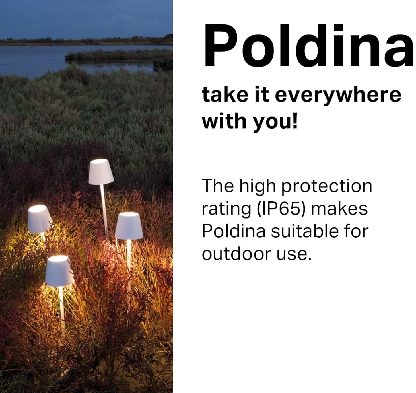 Rechargeable Cordless Table Lamp with Touch Dimmer, Outdoor & Indoor Use