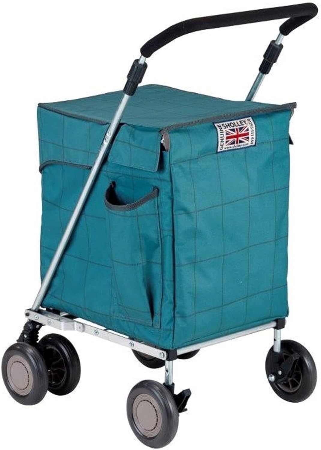 Luxury 4 Wheel Shopping Trolley Walking Aid Foldable Push Cart