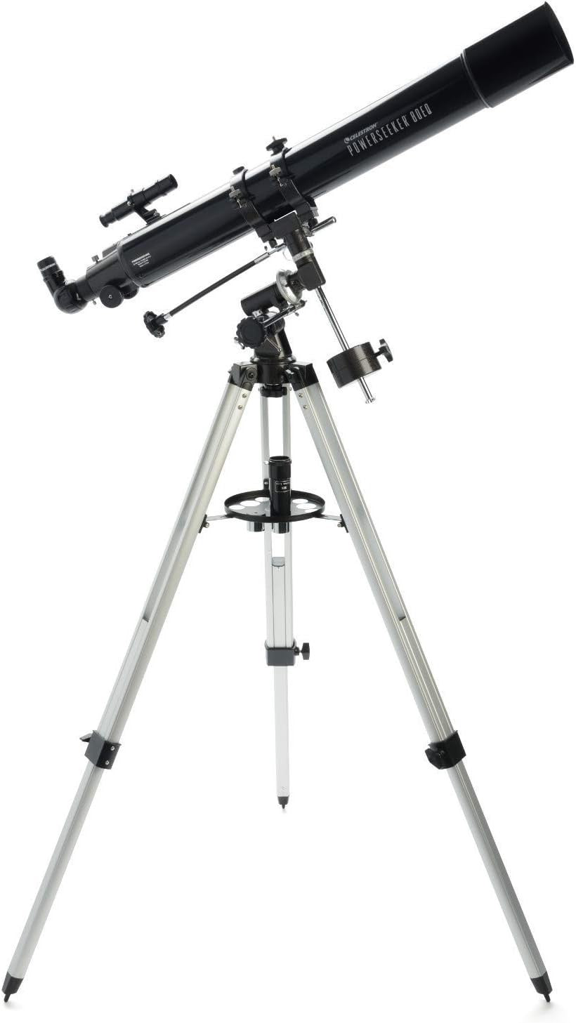80mm Refractor Telescope with 2 Eyepieces, Barlow Lens & Tripod, Black