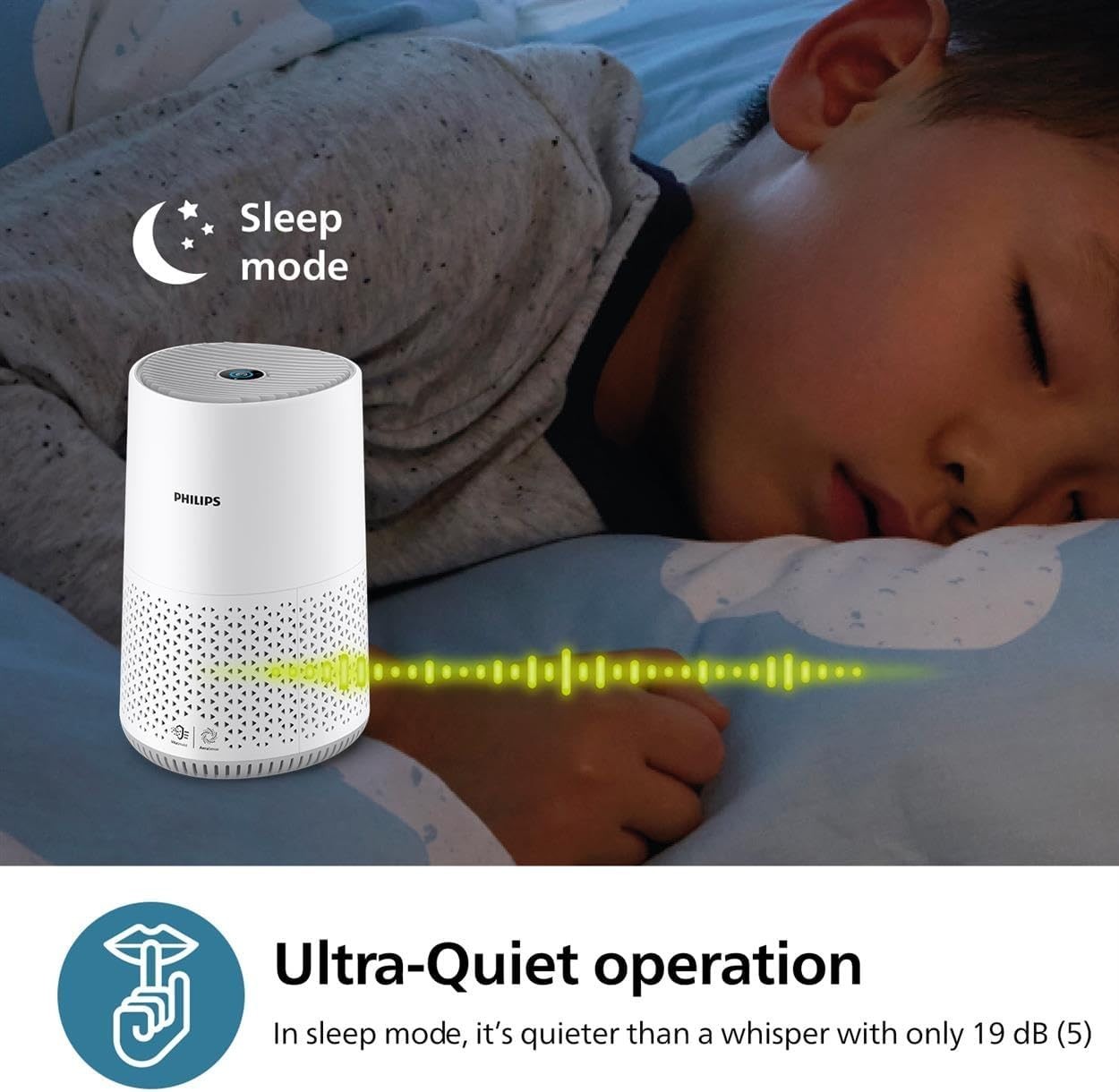Ultra Quiet Air Purifier 44m² HEPA 99.97% Allergy Relief App Control