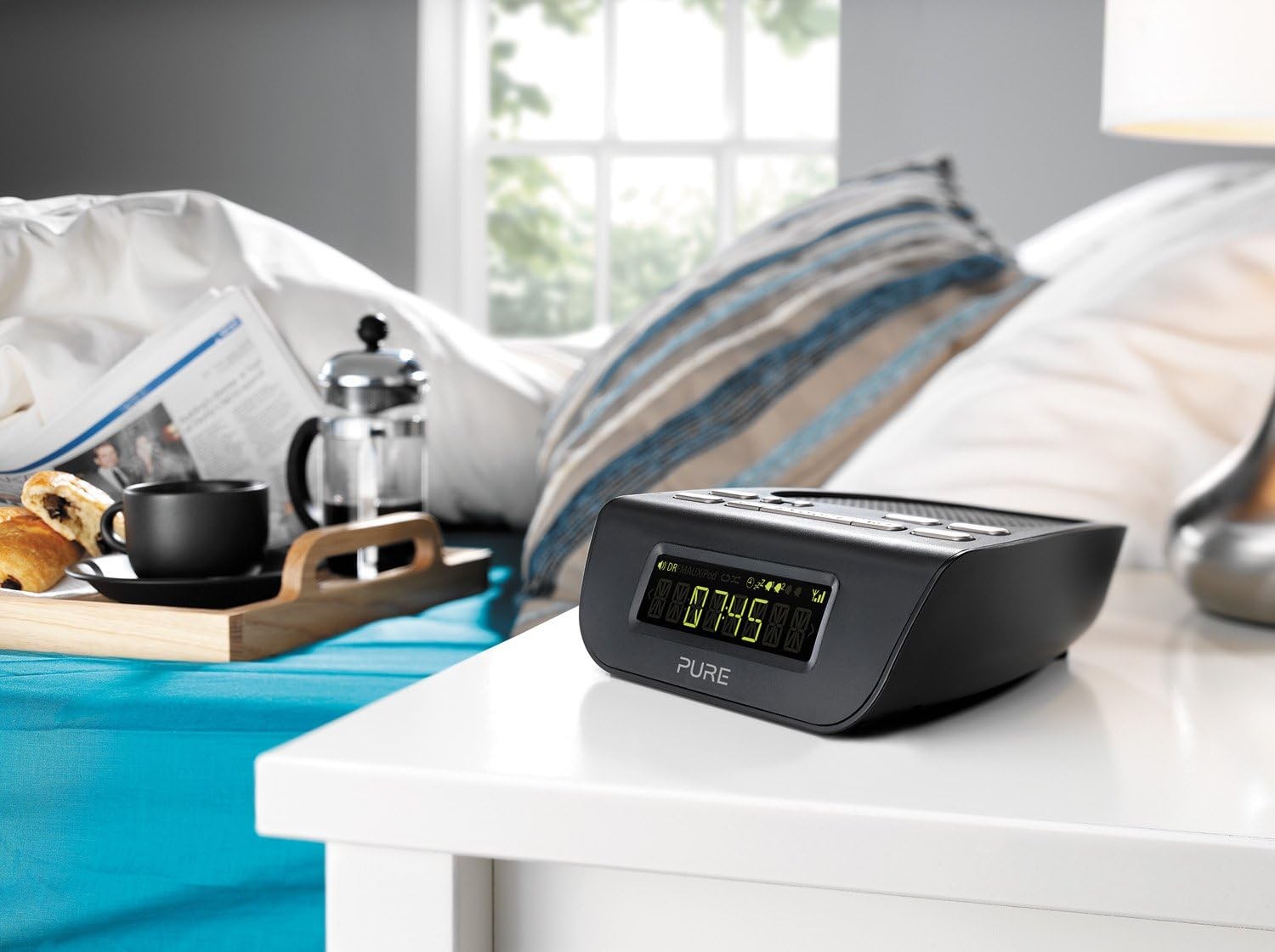DAB Digital Radio Alarm Clock Dual Alarm Auto Dim Display Sleep Timer