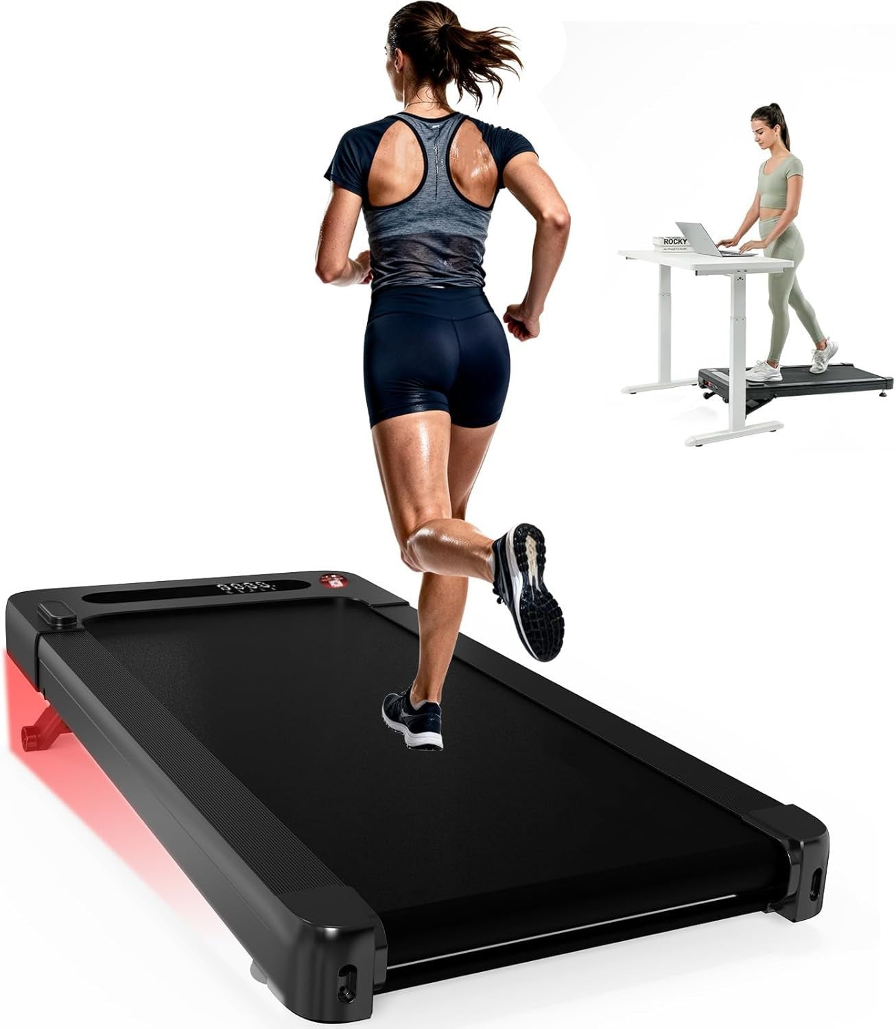 Under Desk Treadmill with 10% Auto Incline | Home Office Walking Pad