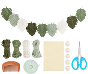 DIY Macrame Leaf Wall Hanging Kit Green Boho Home Decor