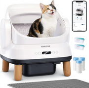 Self Cleaning Cat Litter Box WiFi App Control Odor Control XL Tray