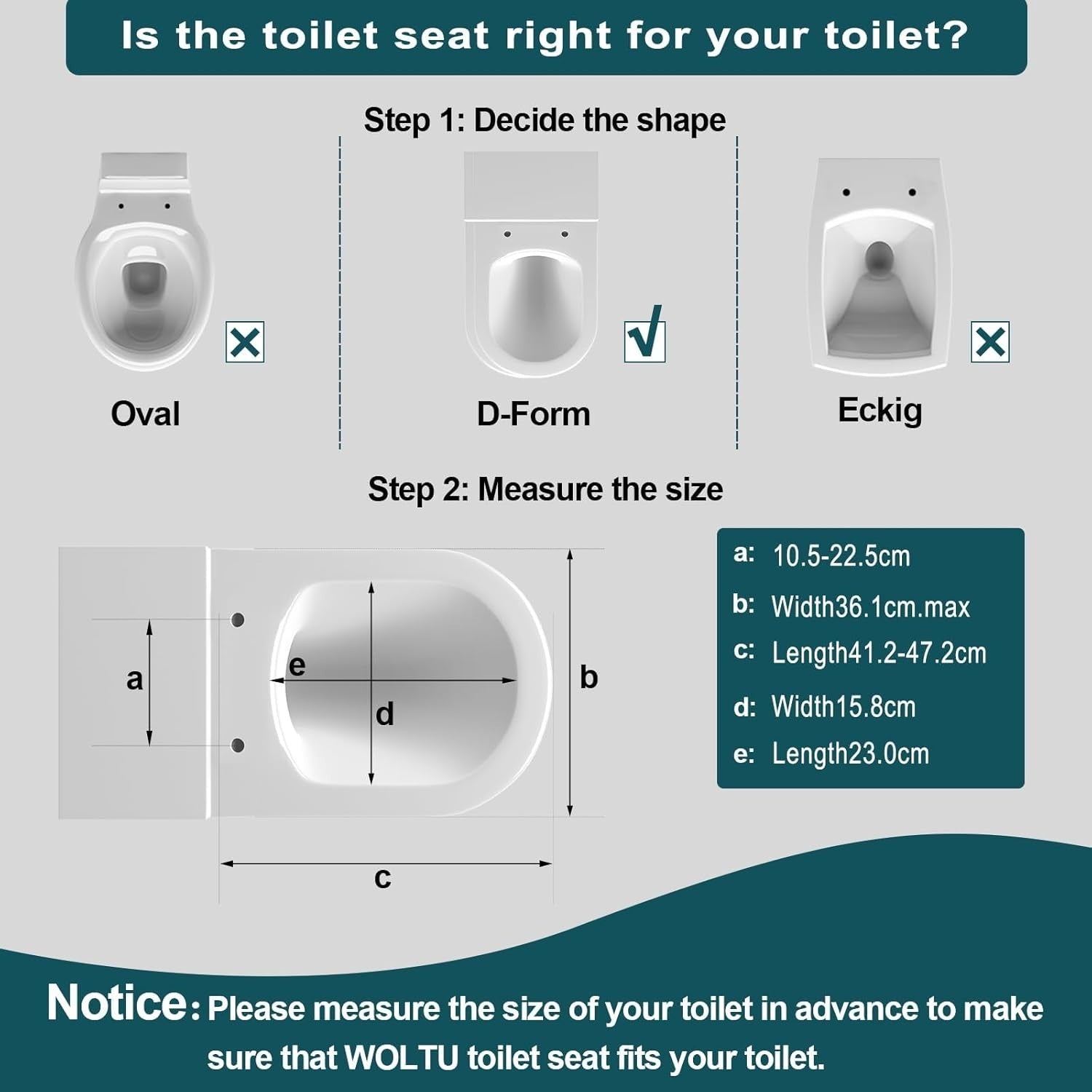 Family Toilet Seat Soft Close D-Shape Quick Release Removable Child Seat White