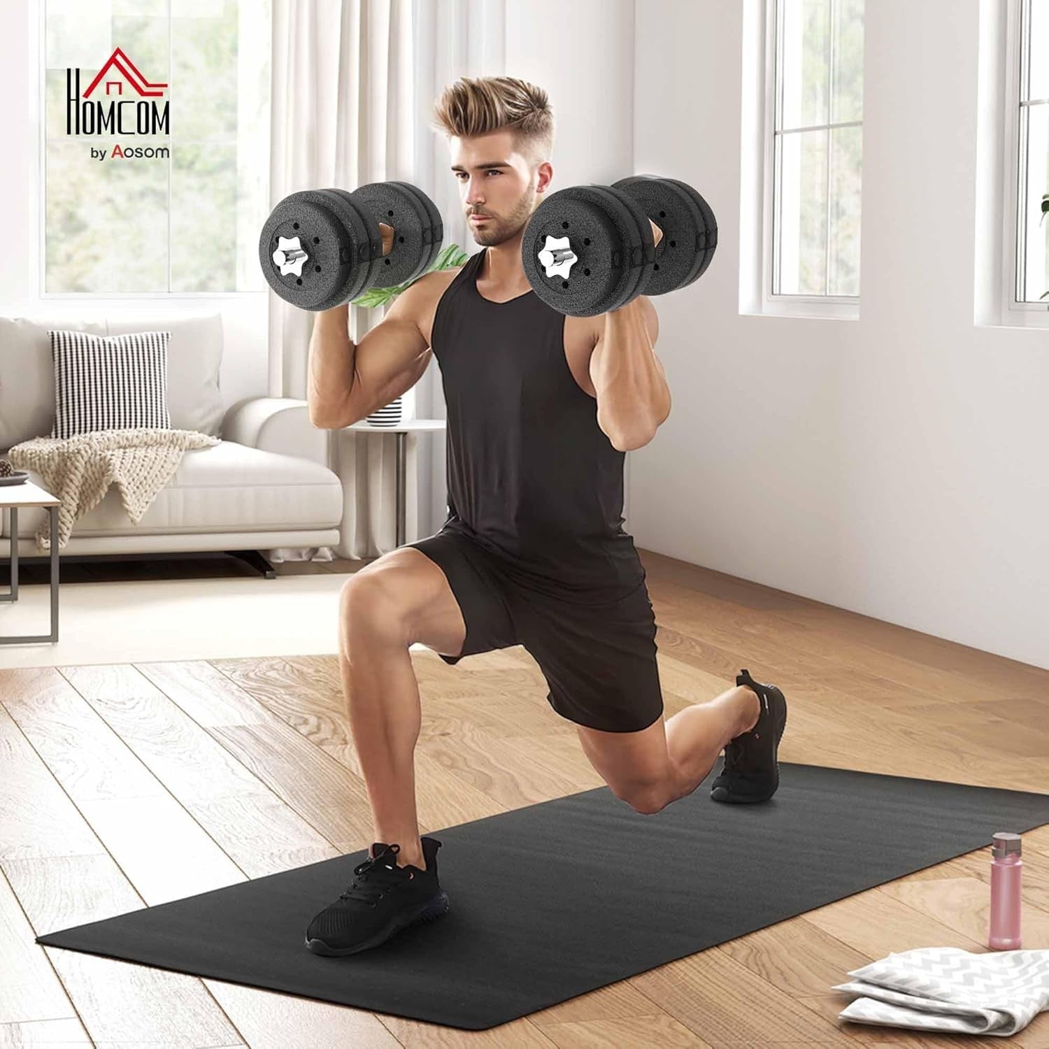 Adjustable Dumbbell Set 20kg 25kg 30kg Home Gym Hand Weights