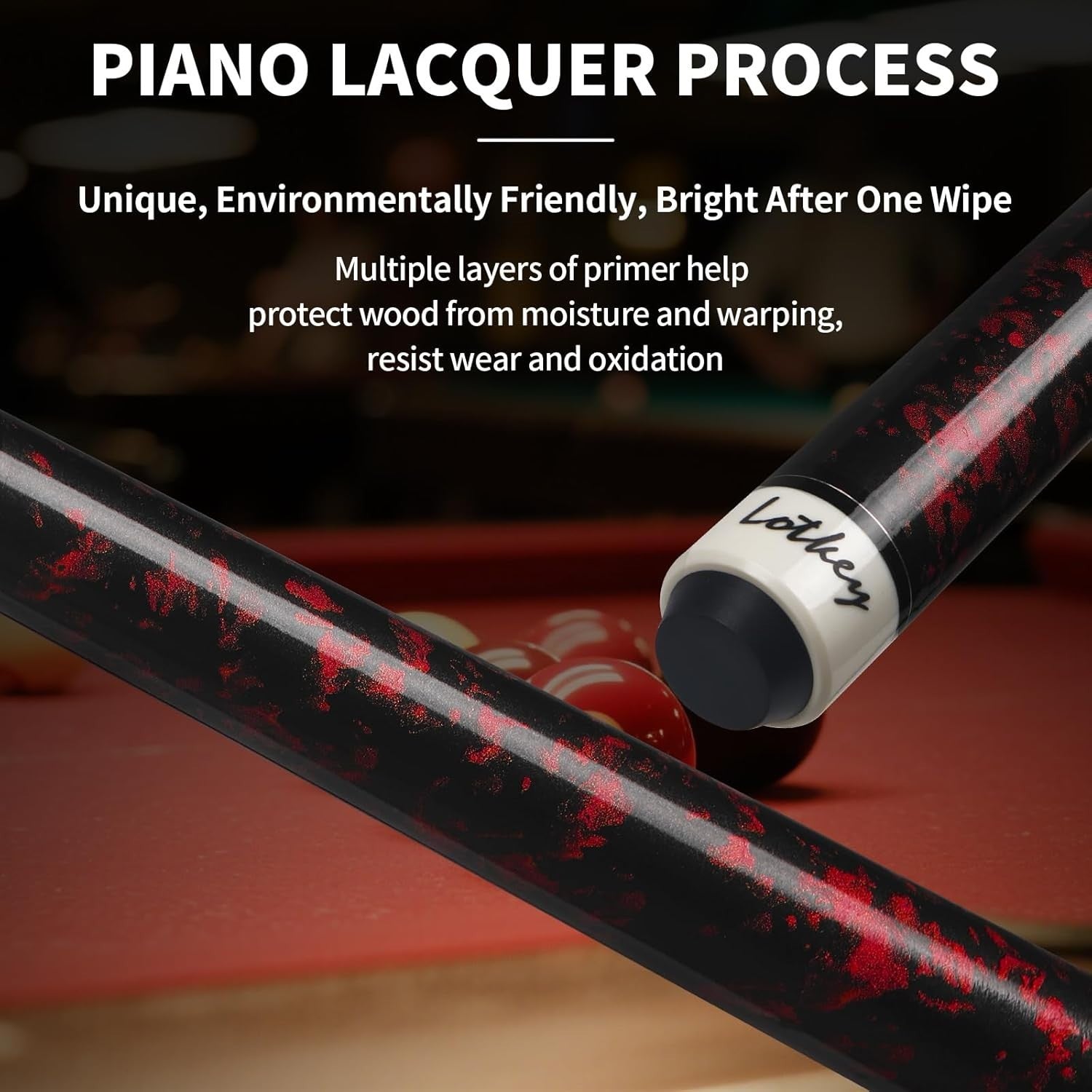58in Pool Cue Stick 13mm Tip 20oz Maple Linen Grip Set Gloves Chalk