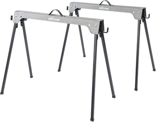 Folding Saw Horses Twin Pack 500kg Support Portable Heavy Duty Work Stands