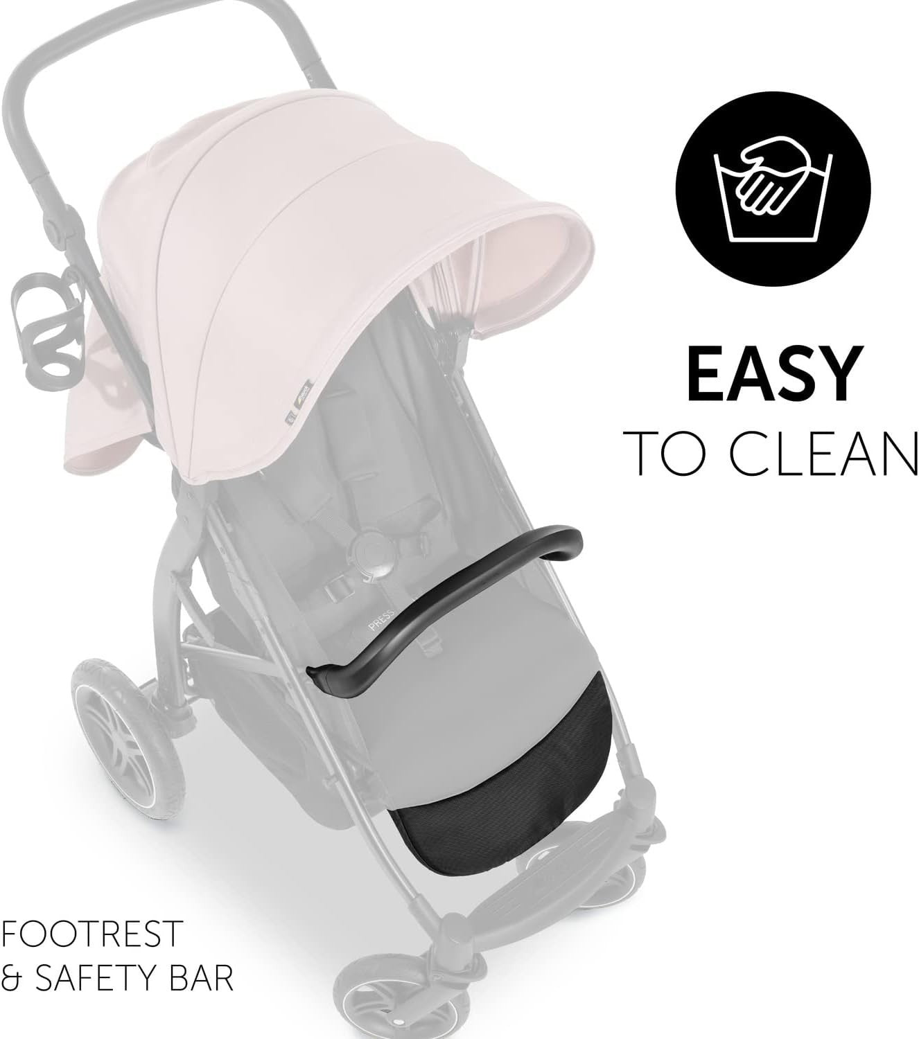 Baby Pushchair One Hand Fold Reclining Buggy UPF50+ 22kg