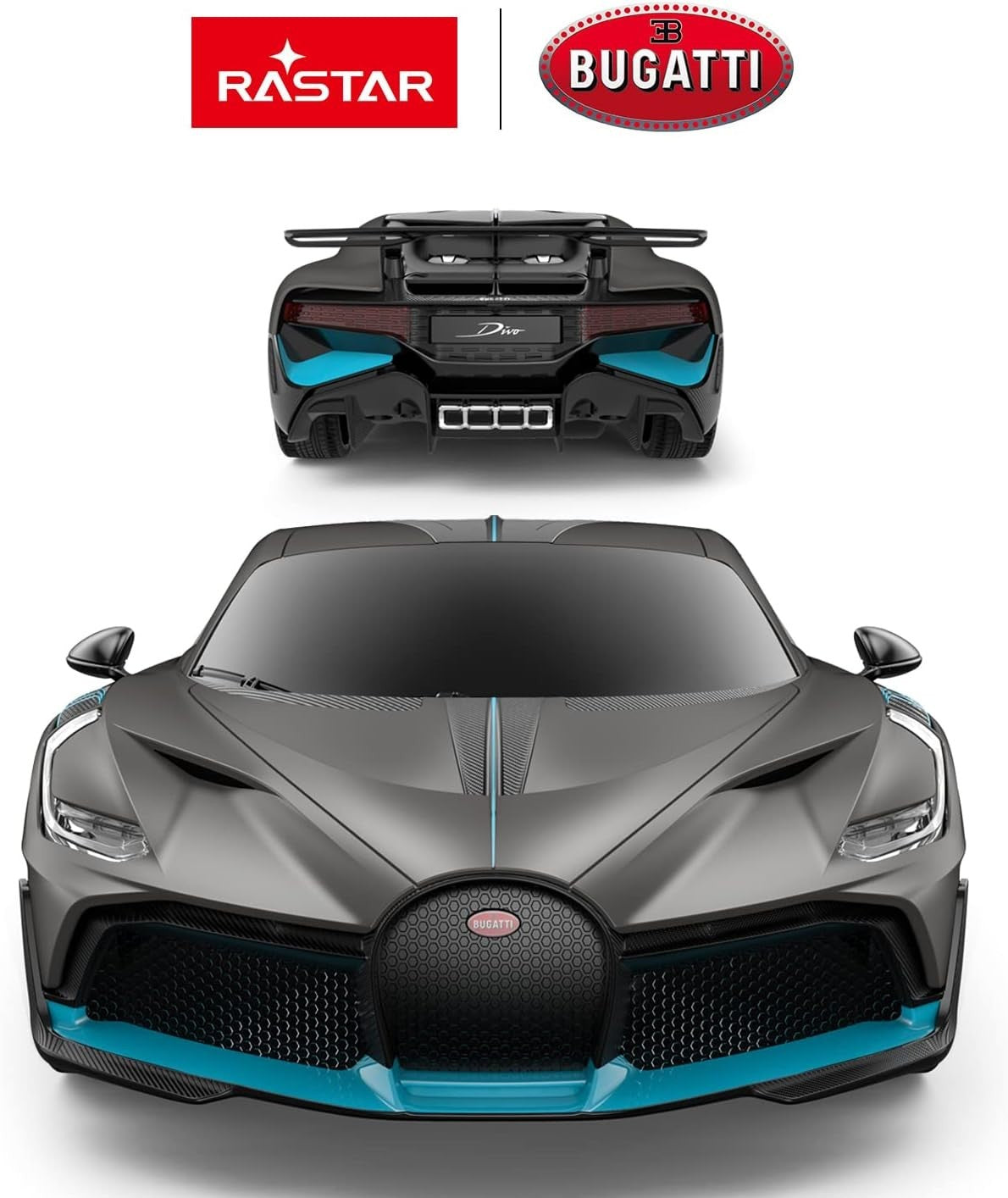 1:24 RC Sports Car, Remote Control Model Toy for Kids & Adults with LED Lights