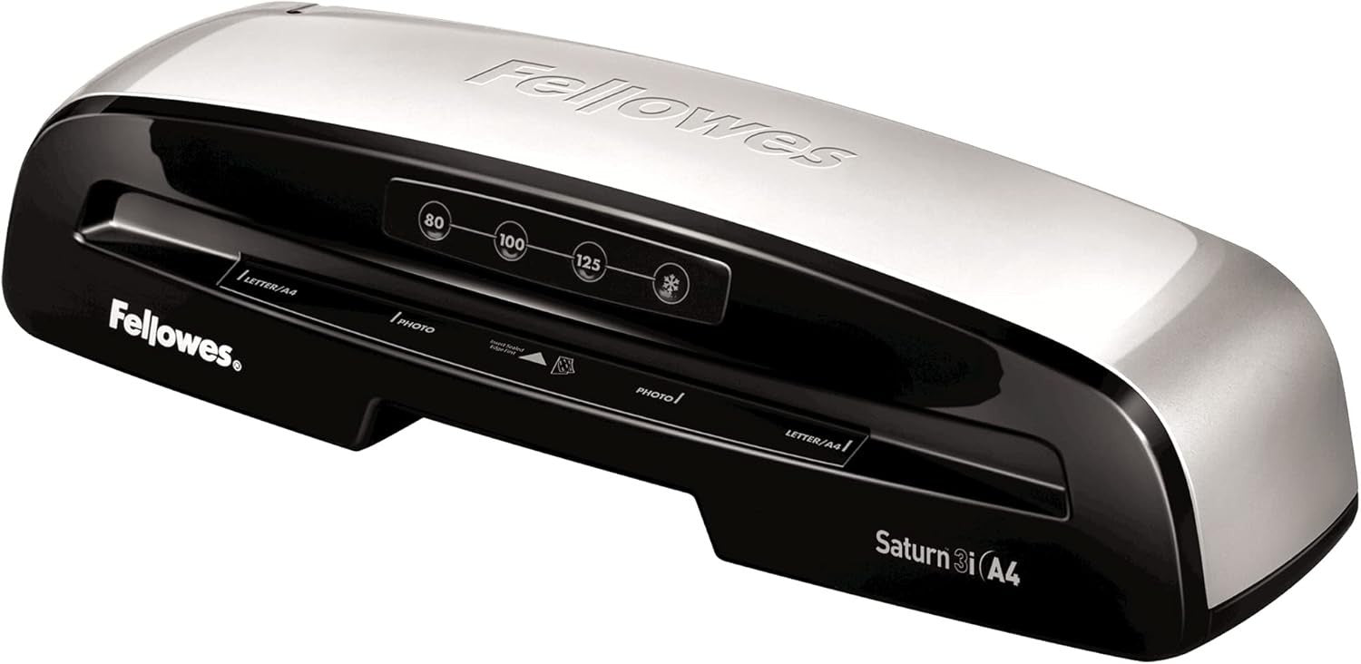 A4 Office Laminator 60s Warm-Up Anti-Jam Auto Shut-Off + Films