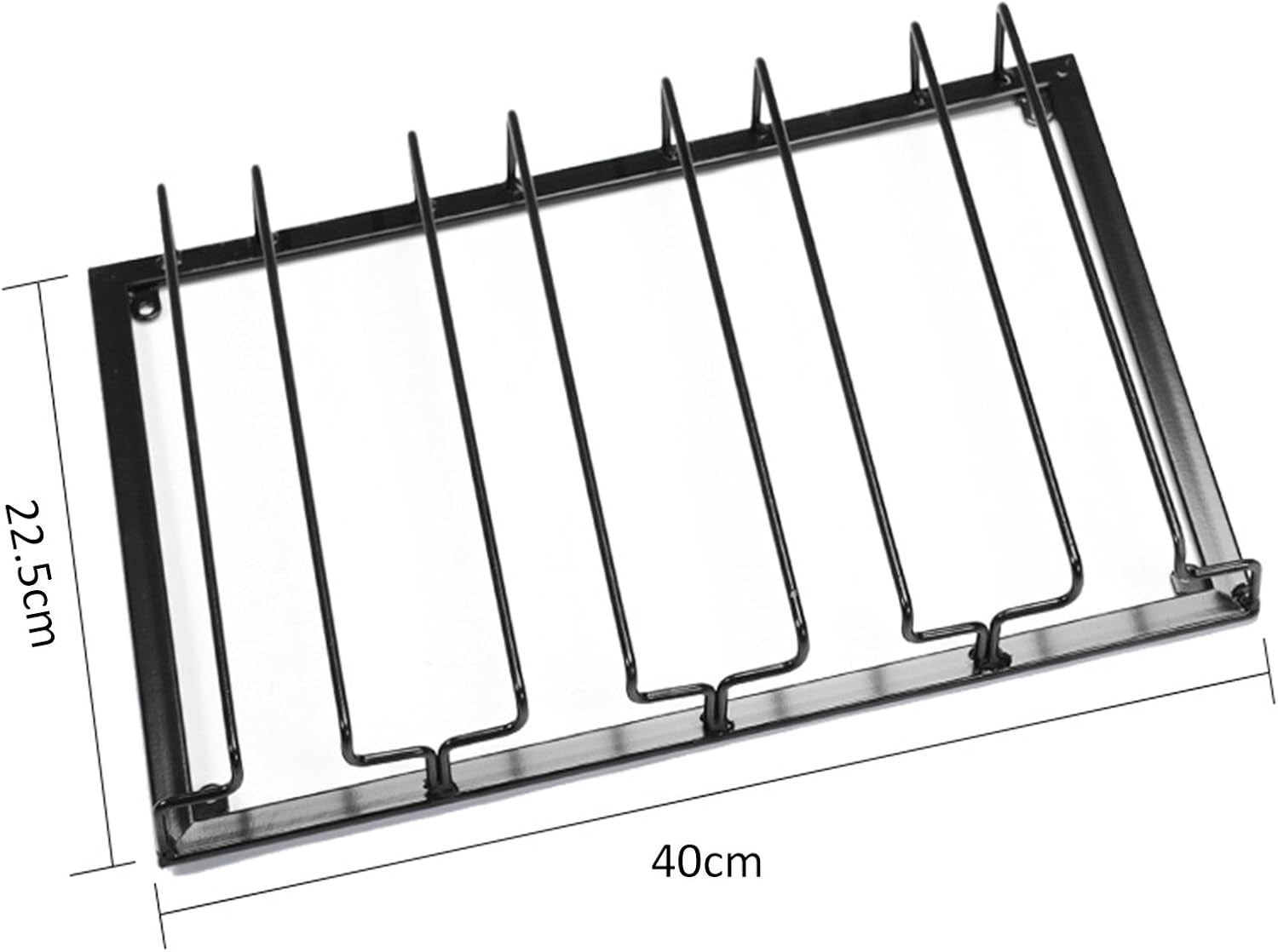 Under Cabinet Wine Glass Rack 2 Pack 4 Slot Hanging Stemware Holder Kitchen Bar