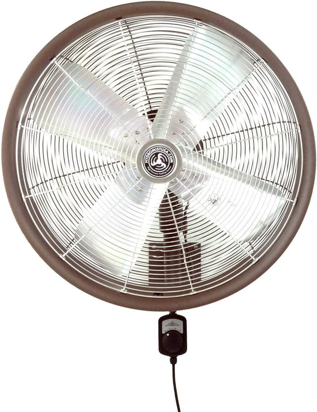 24-Inch Outdoor Wall Fan – 3-Speed Quiet Oscillating Aluminium Cooling for Patio