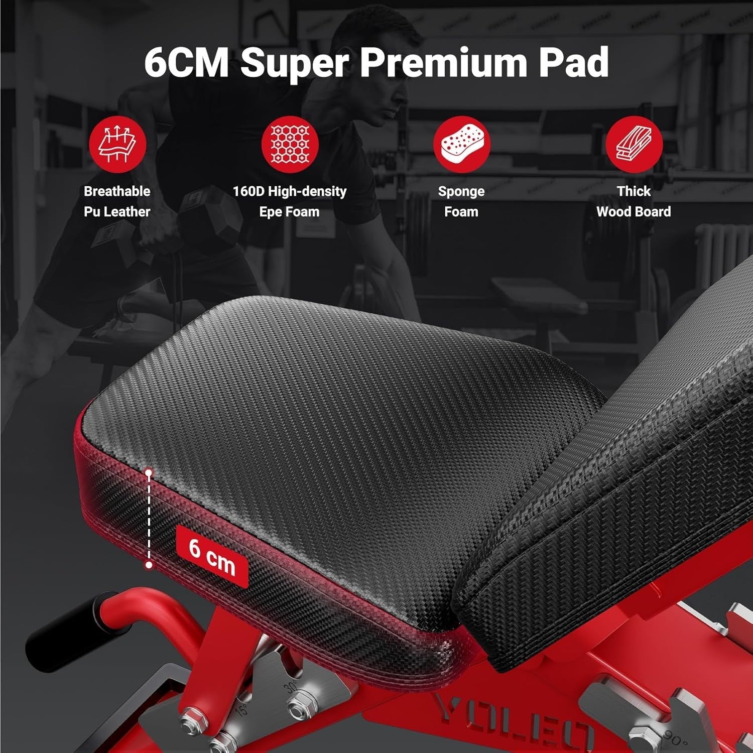 Commercial Grade Adjustable Bench 1000kg Heavy Duty Incline Press