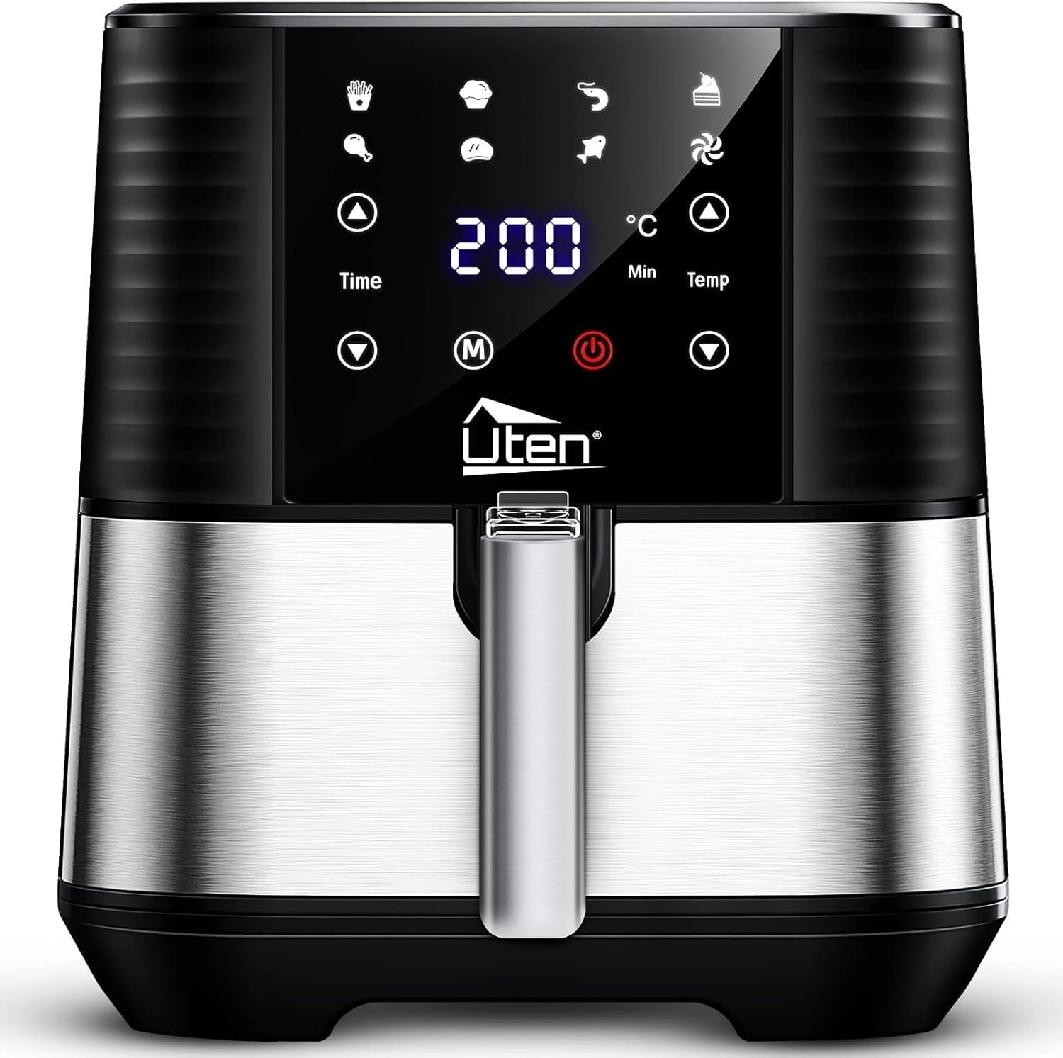 Air Fryer 5.5L 1700W Digital Display Oil-Free Healthy Cooking Bake Grill Roast