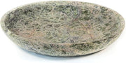30cm Green Marble Bird Bath | Polished Garden Bowl for Birds & Bees