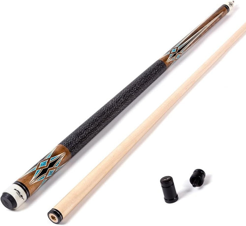 58" Linen Wrap Pool Cue 13mm Maple Shaft American Style w/ Hard Case