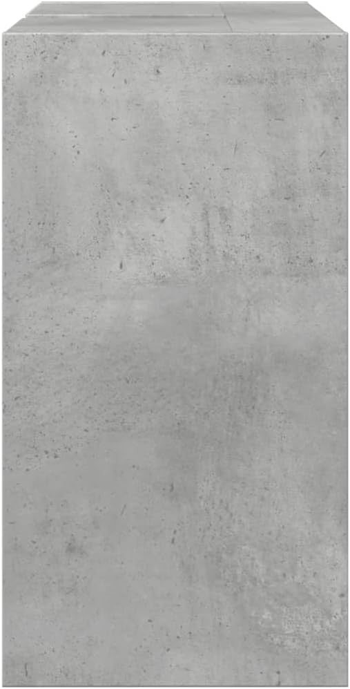Concrete Grey Under Sink Cabinet 63cm Bathroom Storage Unit with Open Shelves