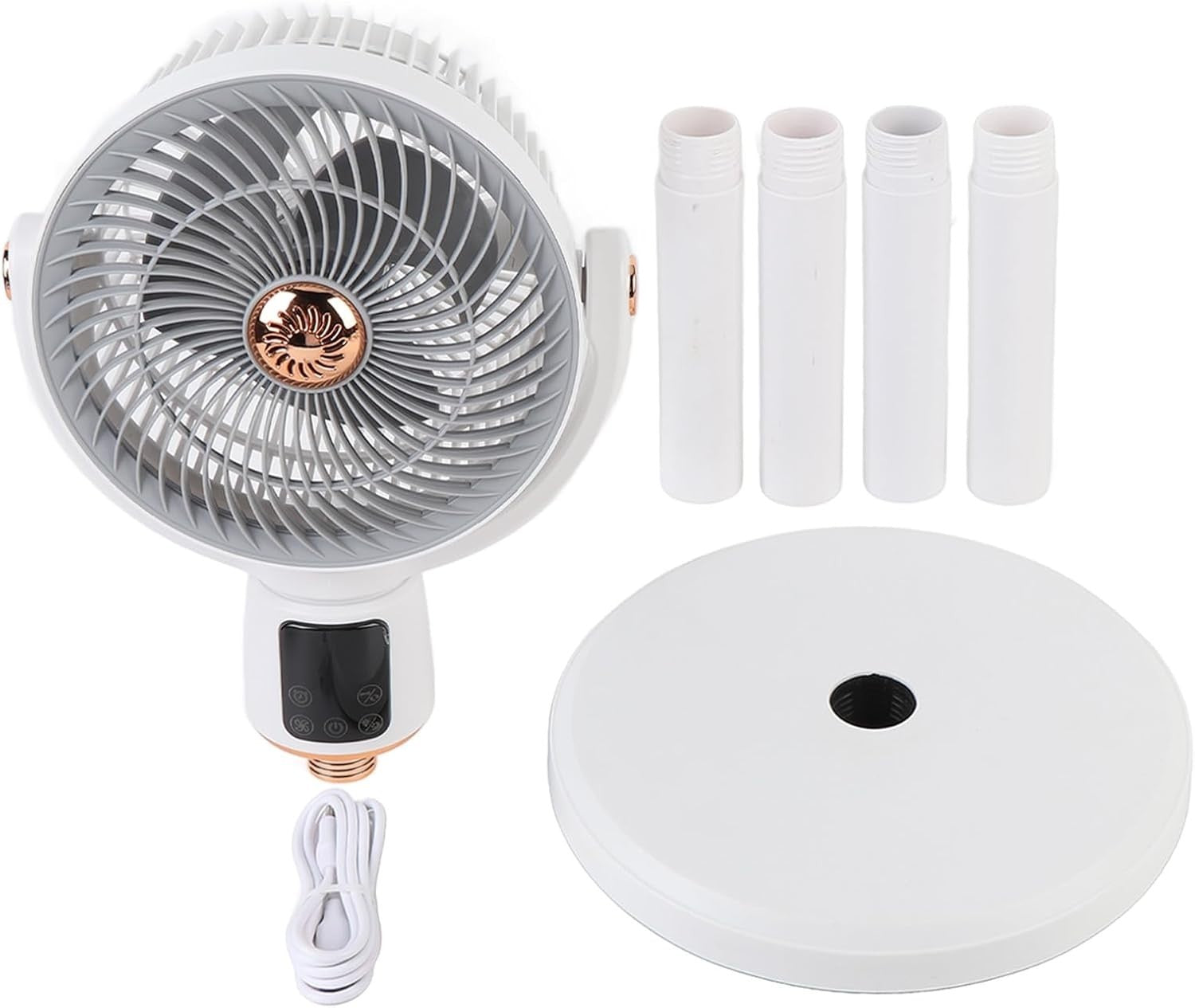 Pedestal Air Circulator Fan – 12 Speeds Remote 12H Timer Adjustable Height Quiet