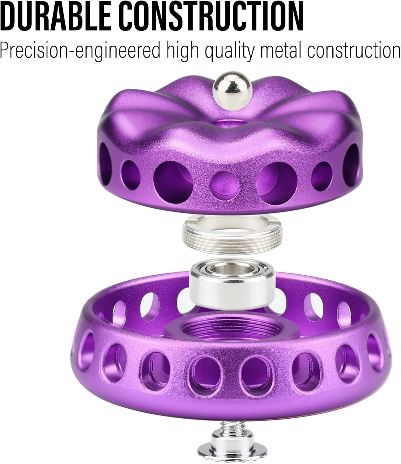Flower Metal Fidget Spinner Silent Bearing DIY Desk Stress Relief Toy