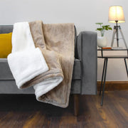 Electric Heated Throw Blanket Luxury Double Fleece 10 Heat Levels Washable