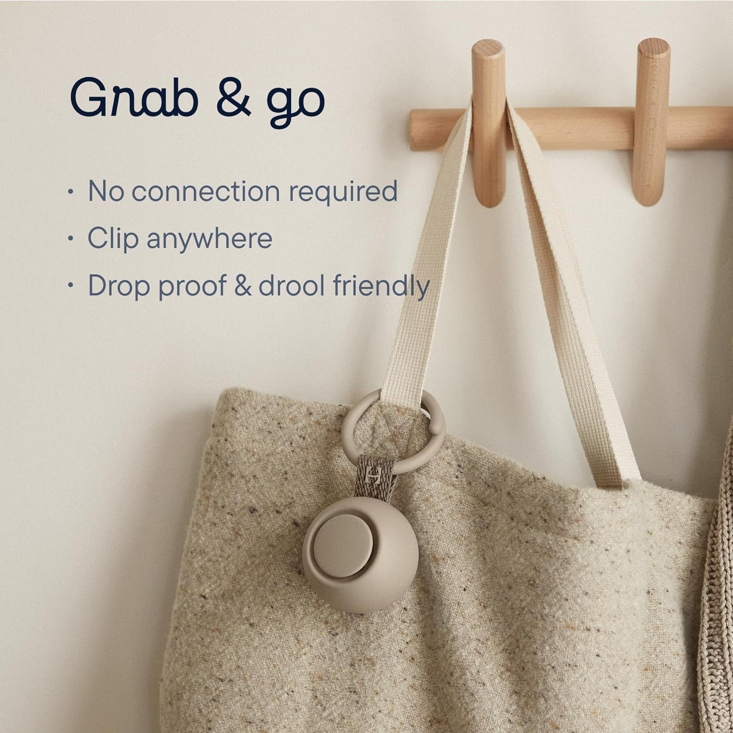 Portable Baby Sound Machine with 10 Soothing Noises & Clip-On Travel Design