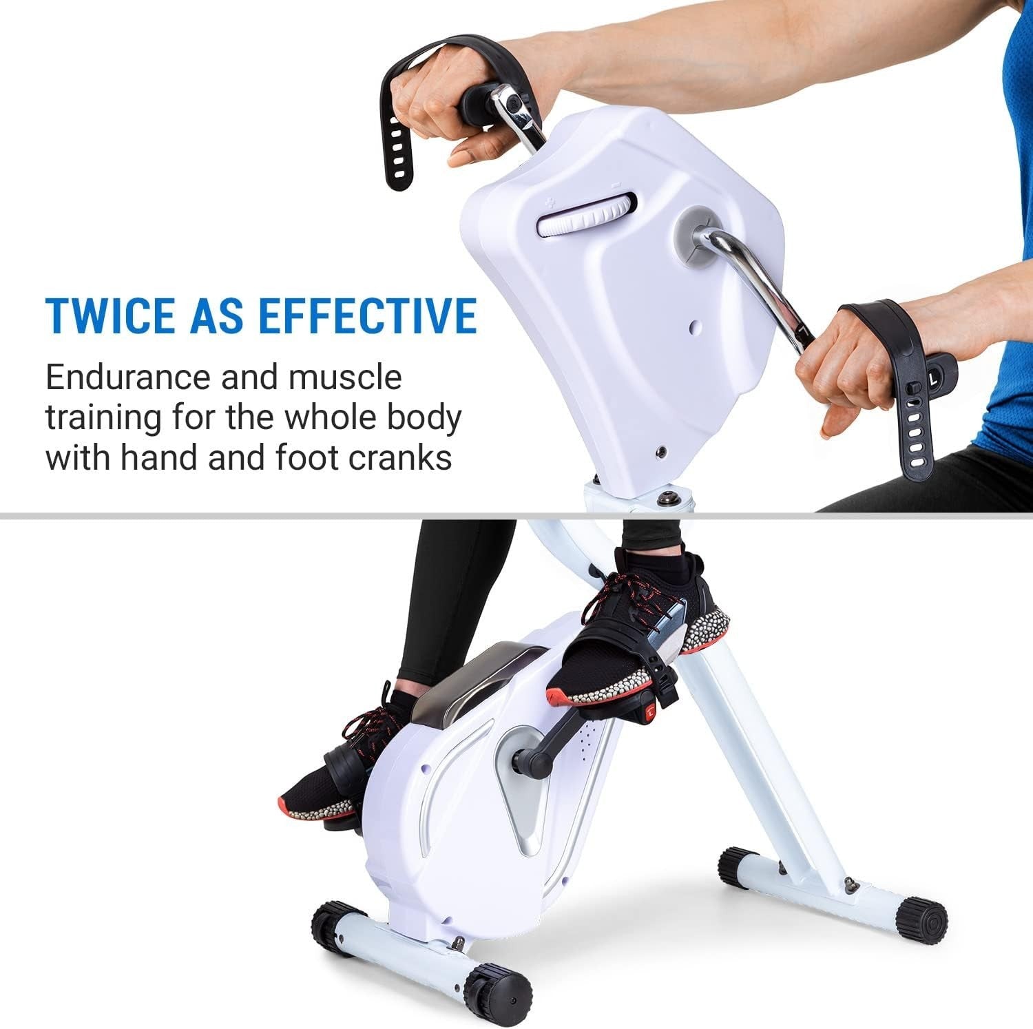 Foldable Magnetic Exercise Bike w/ LCD Monitor, 8 Levels & Tablet Holder