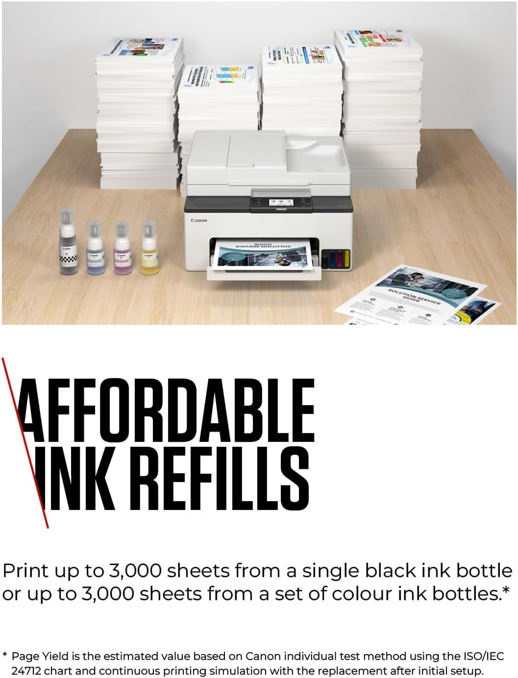 White Wireless Colour Inkjet All-in-One Printer A4 Copy Scan Fax MegaTank