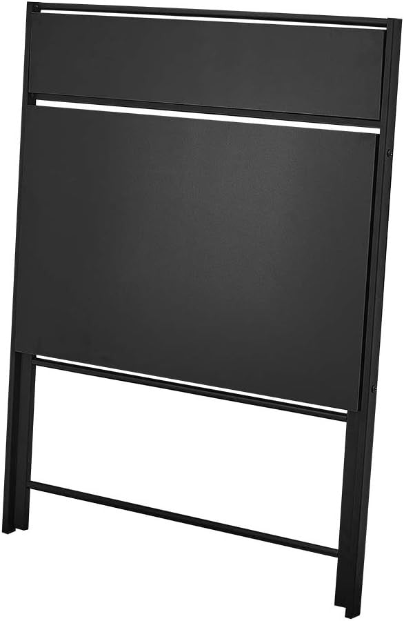 Folding Computer Desk Black Laptop Study Table with Shelf Compact Home Office