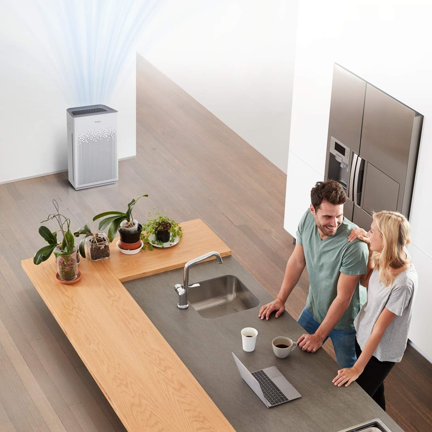 HEPA Air Purifier CADR 410m³/h Large Room 100m² Allergy Smoke Odor