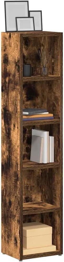 2 Pack CD Storage Cabinets Media Shelf Bookcase Display Unit Oak 93cm