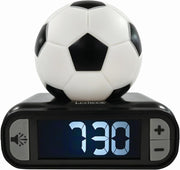 Kids Football Alarm Clock Night LED Display Snooze Sounds Bedroom Gift