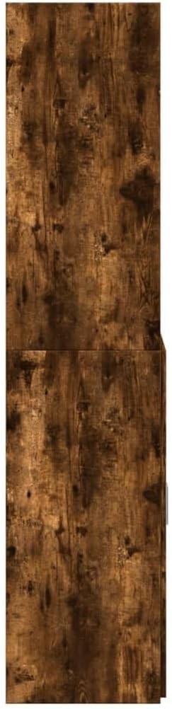 Modern Smoked Oak Storage Cabinet with Doors & Shelves - 80x42.5x185cm