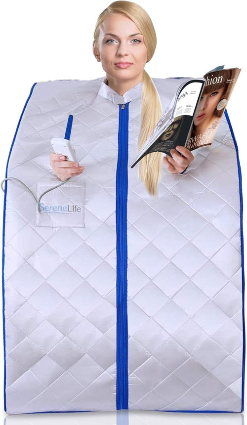 Portable Home Sauna Tent w/ Foot Heating Pad, Chair & Remote – Indoor Spa