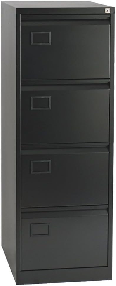 4 Drawer Steel Filing Cabinet Lockable Office File Storage A4 Foolscap
