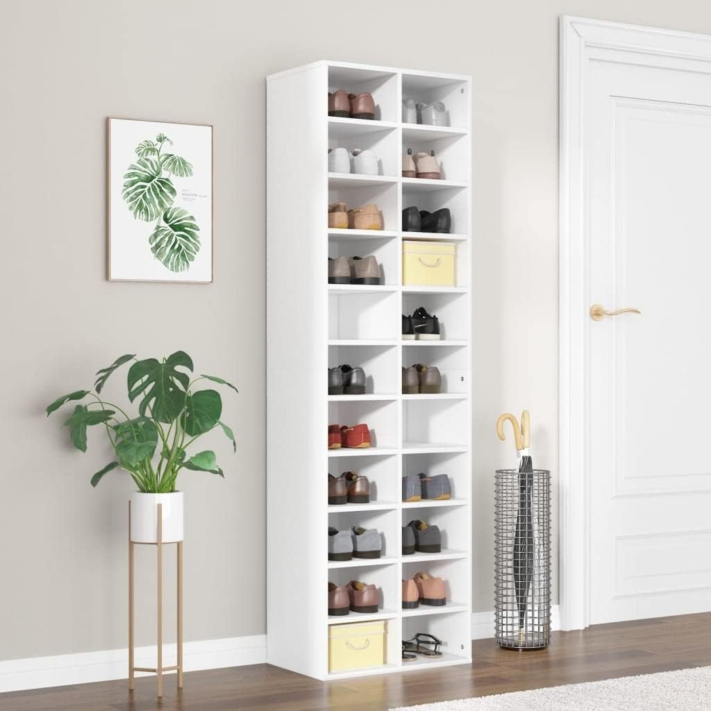 Space-Saving Shoe Storage Cabinet with 22 Shelves, Easy Assemble, Wall-Mount