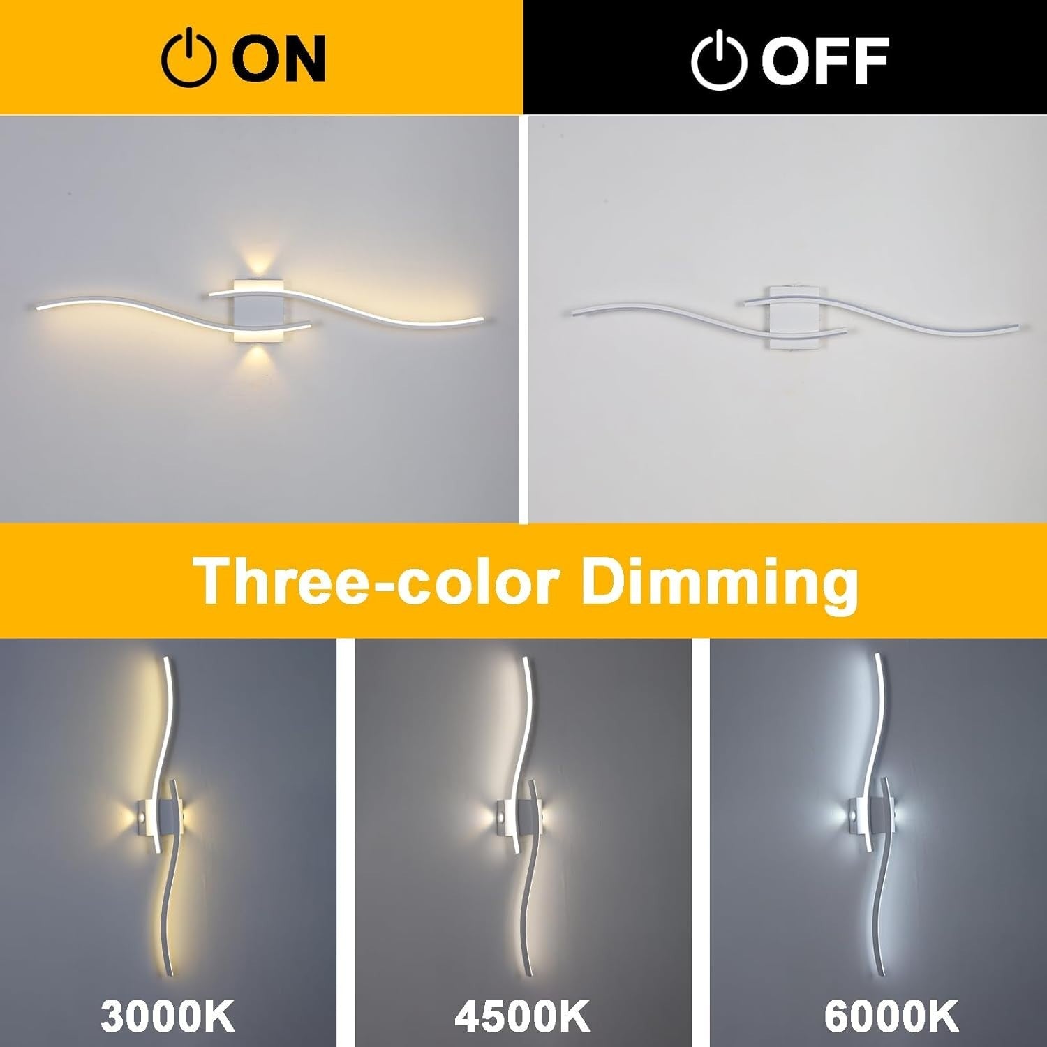 Modern LED Wall Light Dimmable Acrylic Bar Lamp for Living Room Bedroom